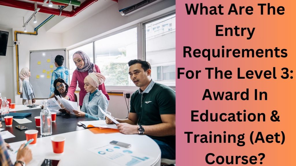 What Are The Entry Requirements For The Level 3 Award In Education & Training (Aet) Course